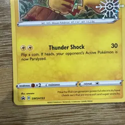 Pikachu SWSH153 Holiday Advent Calendar Snowflake Stamped Promo Pokemon Card - Image 3