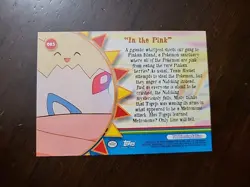 NM! Pokemon Topps "In The Pink" OR5 Orange Islands Blue Logo - Image 2