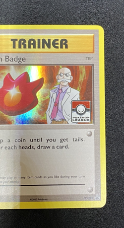 Gym Badge (Blaine) XY209 2017 Pokemon League Exclusive Black Star Holo XY Promo - Image 5