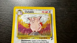 POKEMON TCG - BASE SET 2 CLEFABLE HOLO UNLIMITED RARE CARD 5/130 LP MP - Image 3