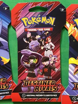 4x Pokemon TCG Scarlet & Violet Destined Rivals Sleeved Packs BRAND NEW Art Set - Image 4