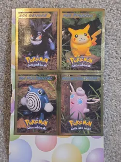 1999 Pokemon Cards Nintendo Trading Hasbro Toy Wishes Magazine Set Of 4 UNCUT - Image 1