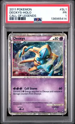 2011 POKEMON CALL OF LEGENDS #SL1 DEOXYS-HOLO PSA 1 - Image 1