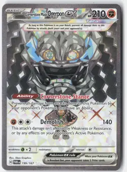 Cornerstone Mask Ogerpon ex SV06: Twilight Masquerade 199/167 Pokemon Card Holo - Image 1