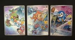 Pokemon First Partner Ascended Illustration Sinnoh Set Chimchar Turtwig Piplup - Image 1