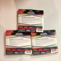 Pokemon Prismatic Evolutions Tech Sticker 3 Blisters SET OF 3 - Image 2