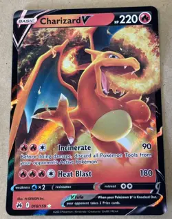 Pokemon Tcg Charizard V 018/159 Rare Crown Zenith NM/M condition - Image 2