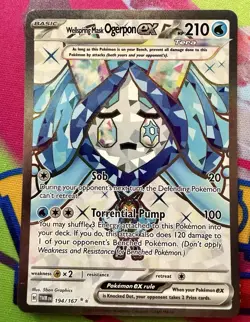 Pokemon TCG Wellspring Mask Ogerpon EX 194/167 Twilight Masquerade Full Art - Image 1