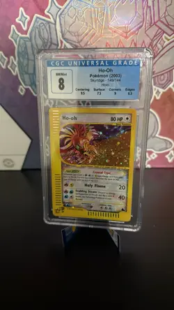 Wizards of the Coast Ho-oh Skyridge 149/144 CGC 8 Holo Pokemon Card 💎 SWIRL 💎 - Image 1