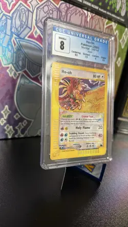 Wizards of the Coast Ho-oh Skyridge 149/144 CGC 8 Holo Pokemon Card 💎 SWIRL 💎 - Image 2