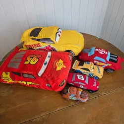 Disney Pixar Cars 6 plush lot Lightning McQueen Tow Mater Dale Jr hot wheels - Image 2