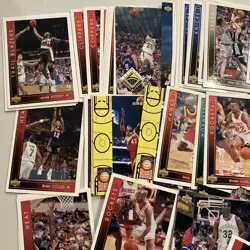 Huge Lot Of 1993 Upper Deck Vintage Basketball Cards Some Doubles 100 Plus Cards - Image 2
