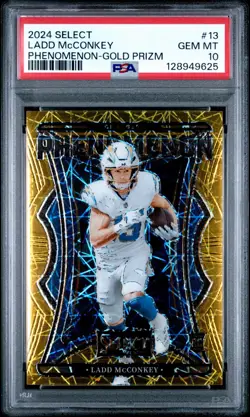 2024 PANINI SELECT PHENOMENON #13 LADD MCCONKEY-GOLD PRIZM 3/10 PSA 10 POP 2 RC - Image 1