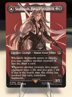 MTG Final Fantasy Sephiroth, Fabled SOLDIER Borderless Non-Foil Mythic M 0382 - Image 1