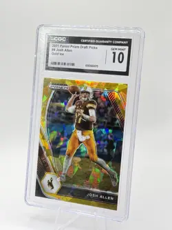 2021 Panini Prizm Draft Picks Josh Allen Gold Ice #4 CGC 10 Football Card - Image 1