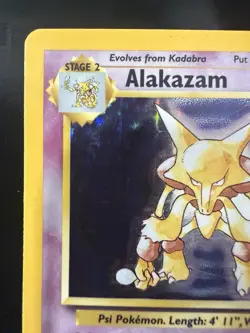 Pokemon Card Alakazam Base Set Holo 1/102 WOTC Vintage Original - Image 2