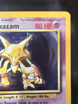 Pokemon Card Alakazam Base Set Holo 1/102 WOTC Vintage Original - Image 3