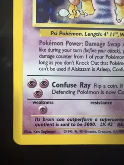 Pokemon Card Alakazam Base Set Holo 1/102 WOTC Vintage Original - Image 5