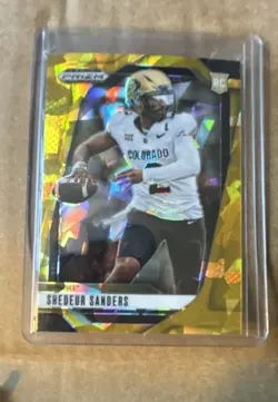 2025 Panini Prizm Draft Picks - Shedeur Sanders #19 Gold Ice Prizm (RC) - Image 1