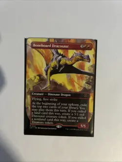 Bonehoard Dracosaur MTG Lost Caverns of Ixalan Borderless English NM Condition - Image 1
