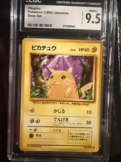 Pikachu Base Set #025 CGC 9.5 Japanese Card - Image 1