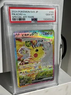 Pikachu Ex SAR SV8 132/106 Super Electric Breaker PSA 10 Mint Pokemon Card - Image 1