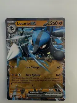Lucario ex SVP 017 Promo Holo – Scarlet & Violet – LP Pokemon Card – Fast Ship - Image 1