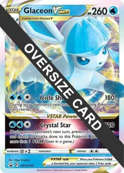 Glaceon VSTAR - SWSH197 Pokemon Jumbo Oversized Card - LP - Image 1
