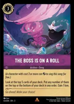 FOIL The Boss is on a Roll - 63/204 Rare Into the Inklands Lorcana English Card - Image 1