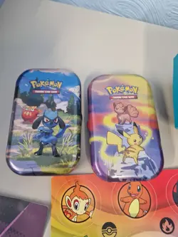 Pokemon TCG Bulk Bundle 550 Random Cards Job Lot Empty Mini Tins & Stickers #2 - Image 5