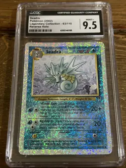 Seadra 63/110 Legendary Collection Reverse Holo Pokemon Card 2002. CGC 9.5 MINT+ - Image 4