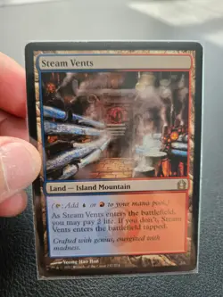 MTG Steam Vents Rare Dual Land Return to Ravnica Magic the Gathering Card EX #2 - Image 3