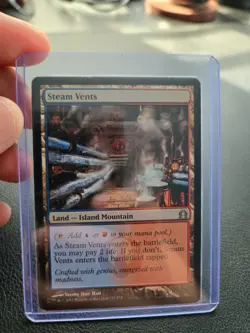 MTG Steam Vents Rare Dual Land Return to Ravnica Magic the Gathering Card EX #2 - Image 5