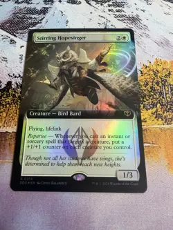 Stirring Hopesinger - Foil - Extended Art Secrets of Strixhaven MTG - Image 3