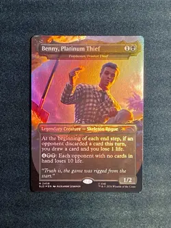 Benny, Platinum Thief Foil M 2458 Fallout Secret Lair Tinybones SLD MTG NM - Image 1