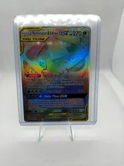 Venusaur & Snivy GX 249/236 Rainbow Rare Cosmic Eclipse Pokemon Near Mint - Image 1
