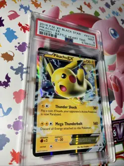 Pokemon Pikachu EX Battle Heart Tins Black Star Holo Promo XY174 PSA 9 Mint - Image 1