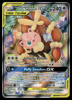Mega Lopunny & Jigglypuff GX 226/236 Cosmic Eclipse Alternate Art Pokemon LP - Image 1