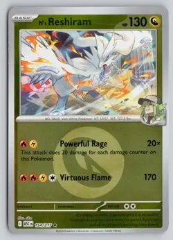 N'S RESHIRAM (ENERGY SYMBOL) 154/217 ME: ASCENDED HEROES POKEMON REVERSE HOLO NM - Image 1