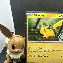 [SNOWFLAKE STAMP] Pikachu 025/165 - Pokemon TCG SV: 151 - Cosmo Holo - NM - Image 2