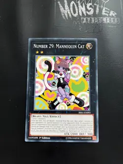 YUGIOH NUMBER 29: MANNEQUIN CAT COMMON RIRA-EN093 1ST EDITION - Image 1