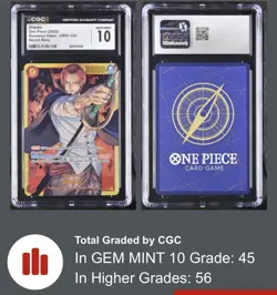 Shanks OP01-120 PRB-01Secret Rare ENGLISH One Piece CGC GEM MINT 10 - Image 3