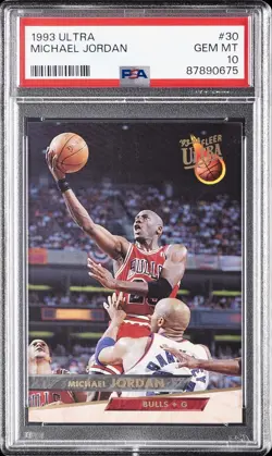 MICHAEL JORDAN PSA 10 1993-94 FLEER ULTRA #30 BULLS HOF - Image 1