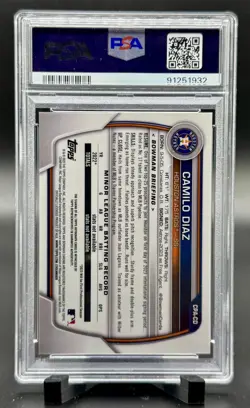 2023 Bowman Chrome Camilo Diaz 1st Gold Refractor Auto /50 PSA 10 - Astros - Image 2