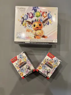 Pokemon TCG Prismatic Evolutions Sealed Lot 1 ETB and 2 Booster Bundles - Image 1