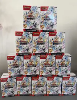 Pokemon TCG Scarlet & Violet Prismatic Evolutions Booster Bundle x6 Bundles - Image 1