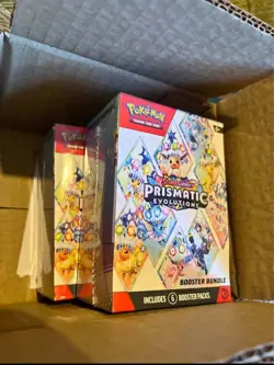 Pokemon TCG Prismatic Evolutions Booster Bundles 6 Packs New Sealed X2 - Image 1