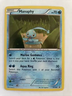 Pokemon TCG Manaphy XY Black Star Promo XY190 Holo Near Mint Condition - Image 1