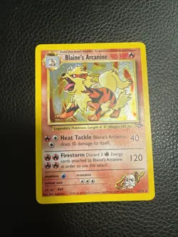 Pokemon TCG Blaine's Arcanine Holo Rare Card Gym Challenge 1/132 - Image 1