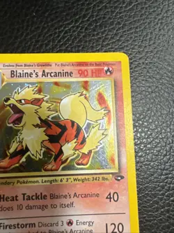 Pokemon TCG Blaine's Arcanine Holo Rare Card Gym Challenge 1/132 - Image 3